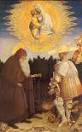 Пизанелло. Мадонна с младенцем, Антоний Великий и святой Георгий. 1445. Лондон. Национальная галерея 